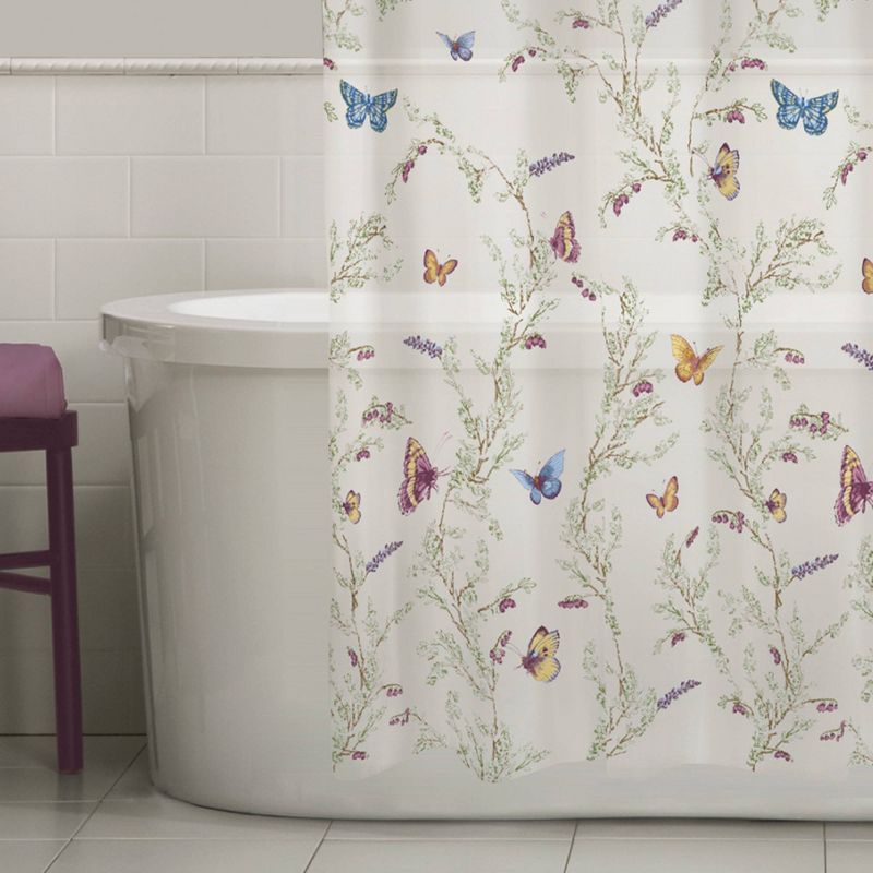 Garden Flight Butterflies PEVA Shower Curtain - Zenna Home