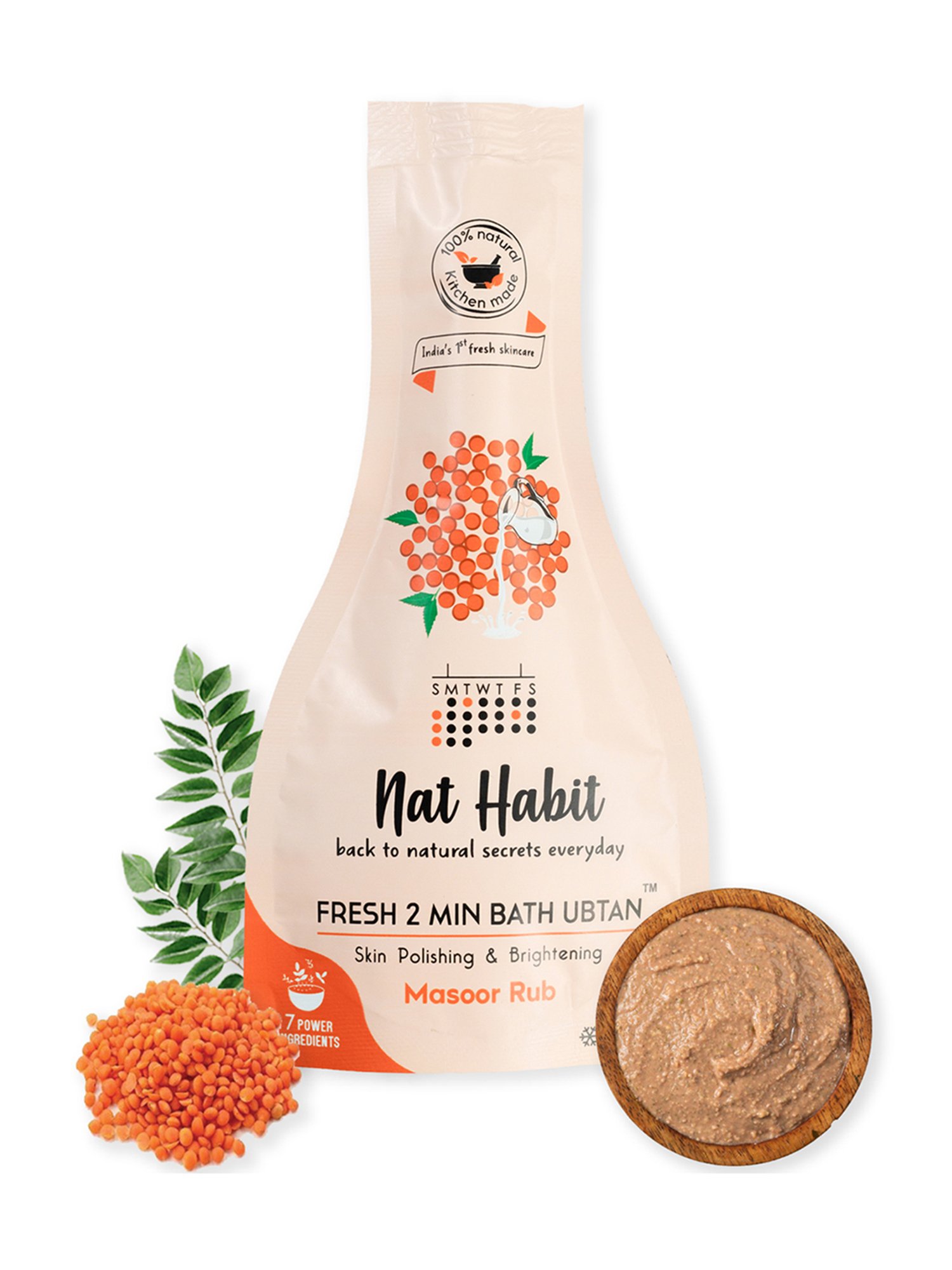 Nat Habit Masoor Rub Fresh 2 Minute Body Ubtan - Pack of 3