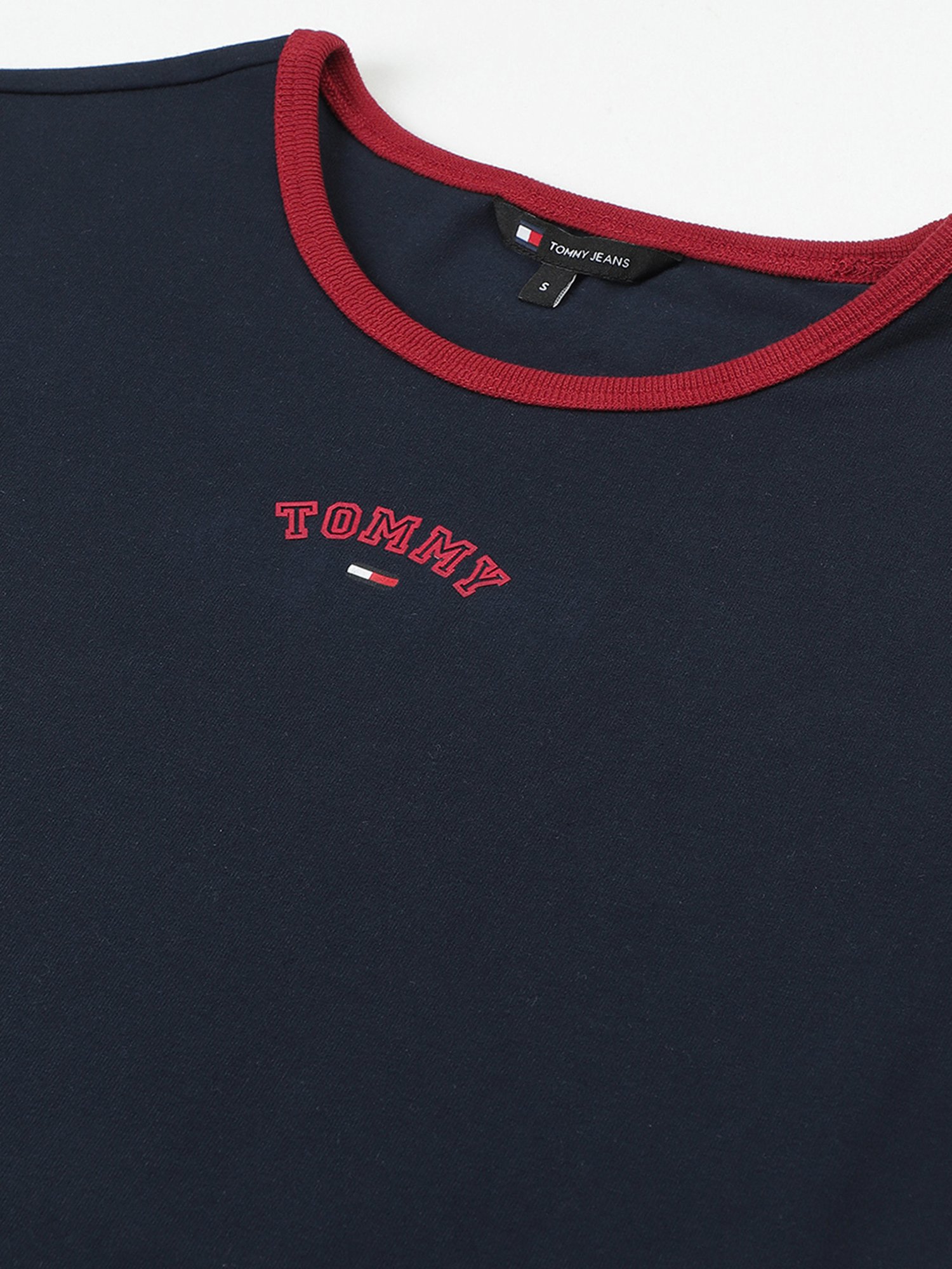 TOMMY HILFIGER Navy Cotton Logo Print T-Shirt