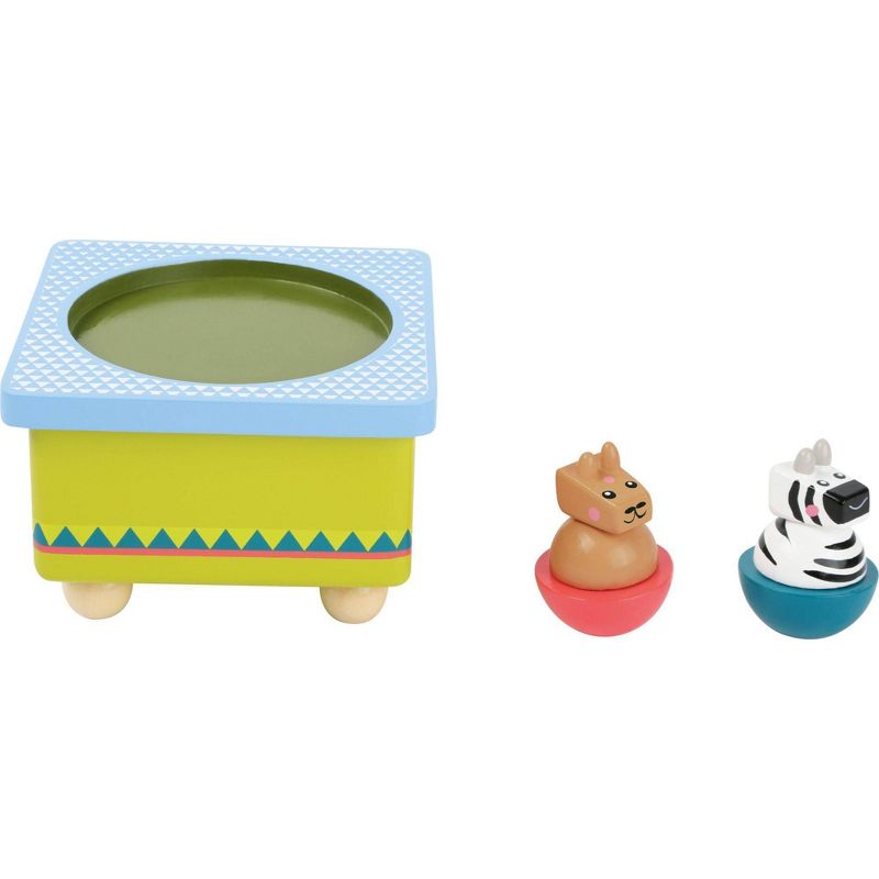 Small Foot Wooden Toys Jungle Themed Spinning Animals Music Box