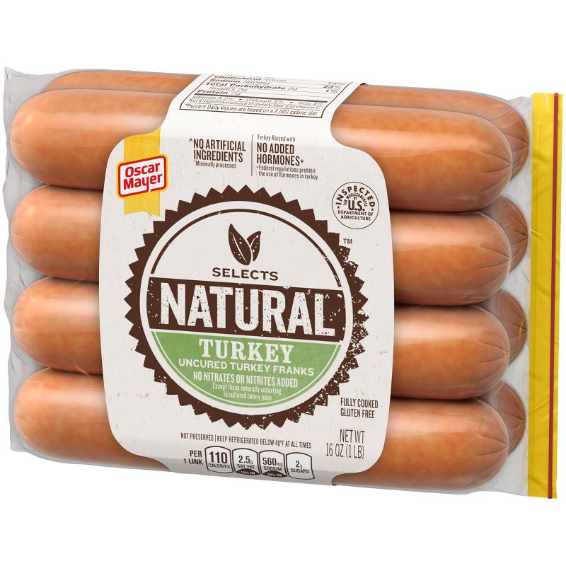 Oscar Mayer Hardwood Smoked Uncured Turkey Franks - 16oz/8ct
