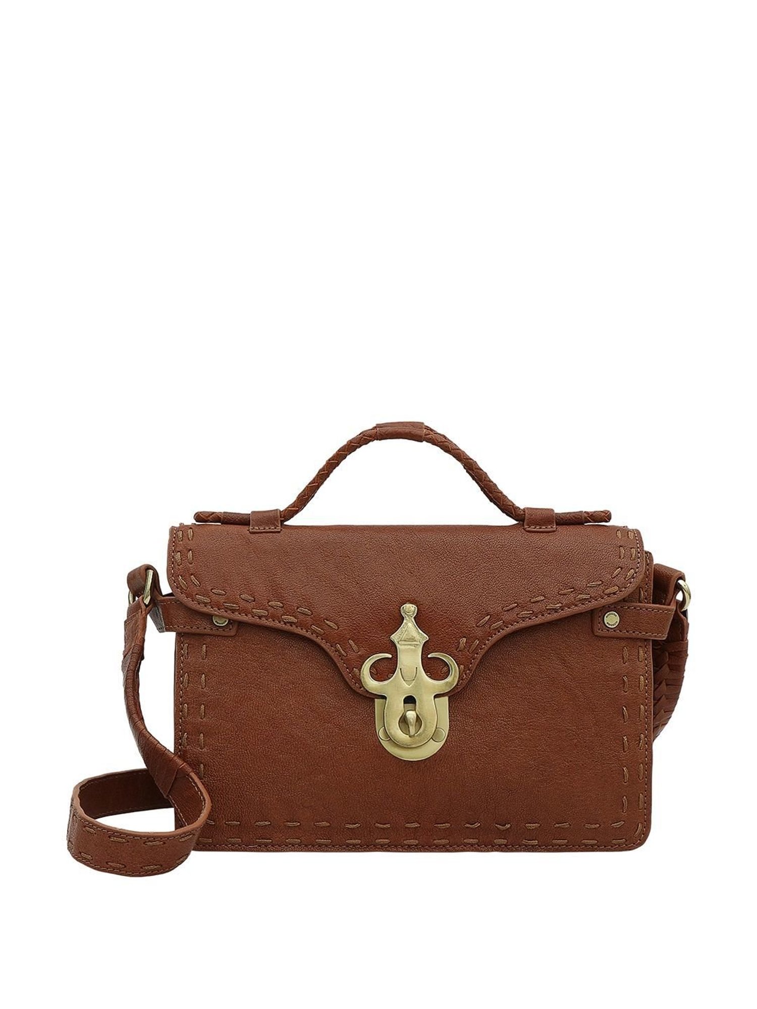 Hidesign SAHARA Tan Solid Medium Sling Handbag