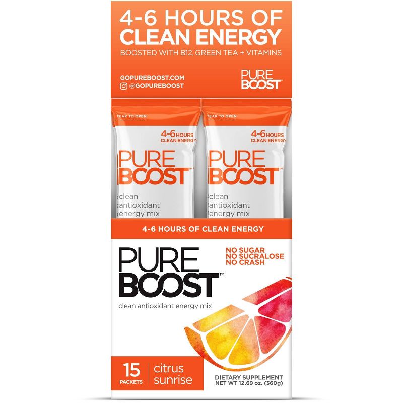 Pureboost Clean Energy Drink Mix - Citrus Sunrise - 15ct