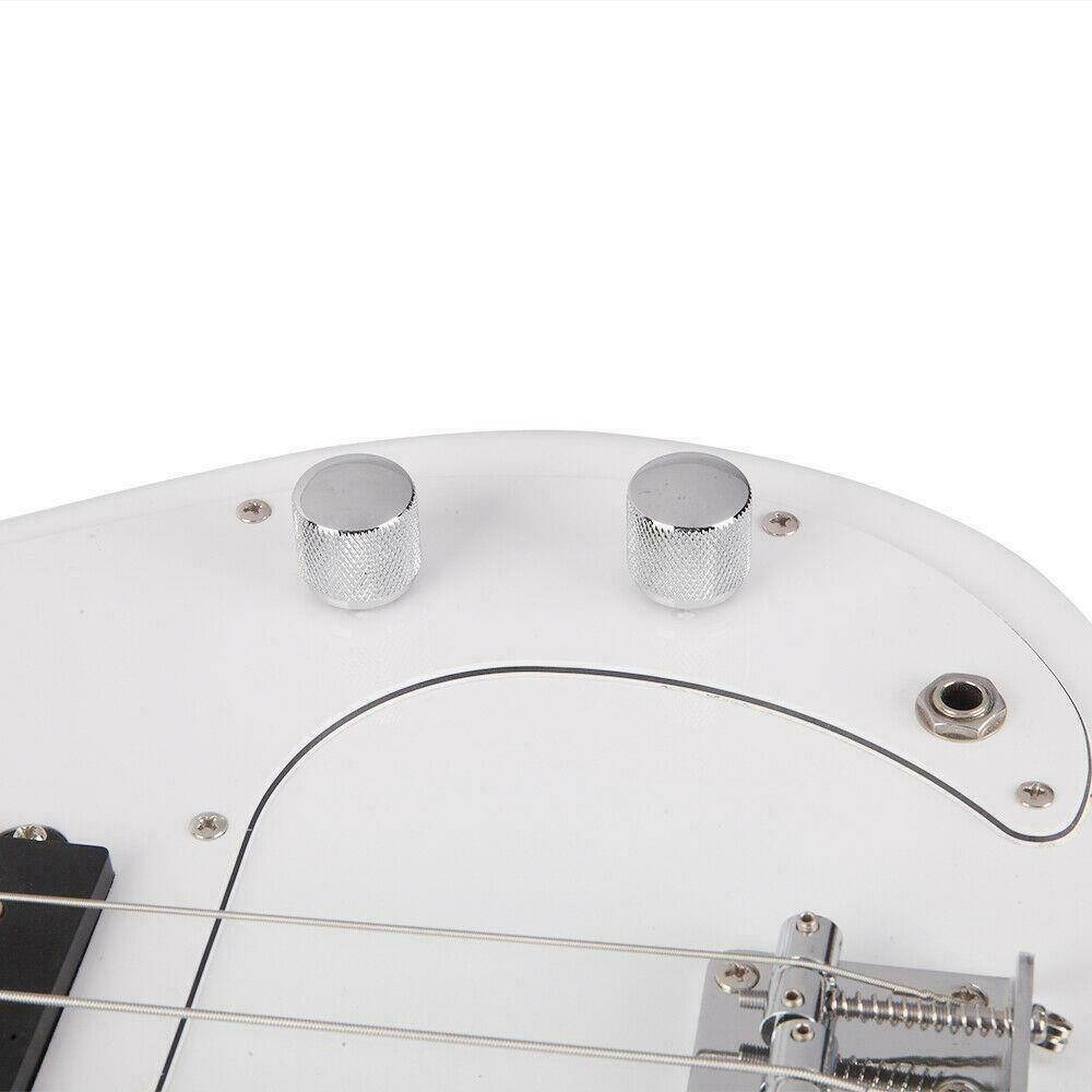 New White Beginner Band 4 String Electric Bass Guitar Musical Instruments