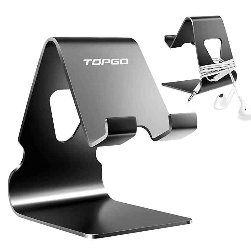 Phone Stand Holder 2020 Aluminum Desktop phone Cradle Dock with Cable Collective AntiSlip Base and Convenient Charging Port for iPhone 11 Pro Max Bedside Table Office Desk Accessories