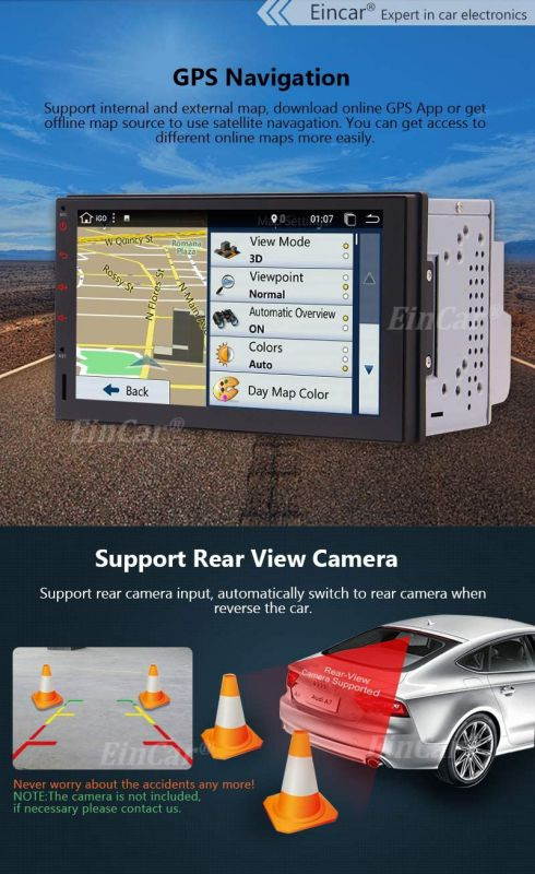 Double Din Android 10 Car Stereo with Bluetooth GPS Navigation In Dash 7 Inch Touch Screen 2 Din Car Radio Support 1080P Video 4G 3G Wifi USB TF AM FM RDS Radio Mirror Link Steering Wheel Controls