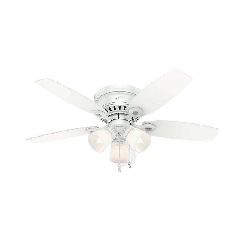 46" Hatherton Low Profile Ceiling Fan White (Includes Energy Efficient Light) - Hunter