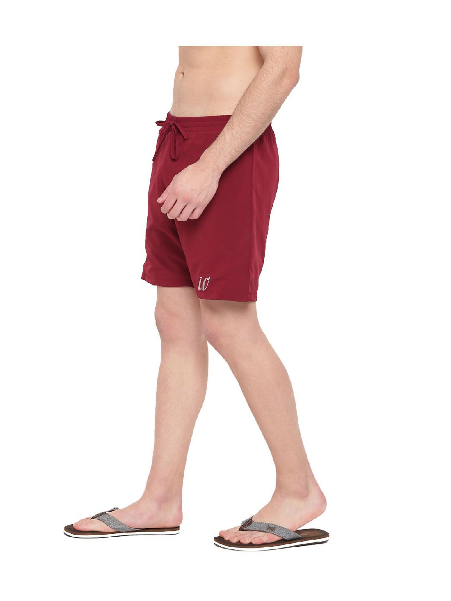 IO Maroon & Black Reversible Comfort Fit Shorts