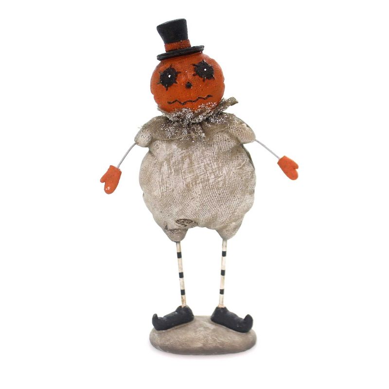 Halloween 6.25" Pumpkin Man With Top Hat Figurine  -  Decorative Figurines