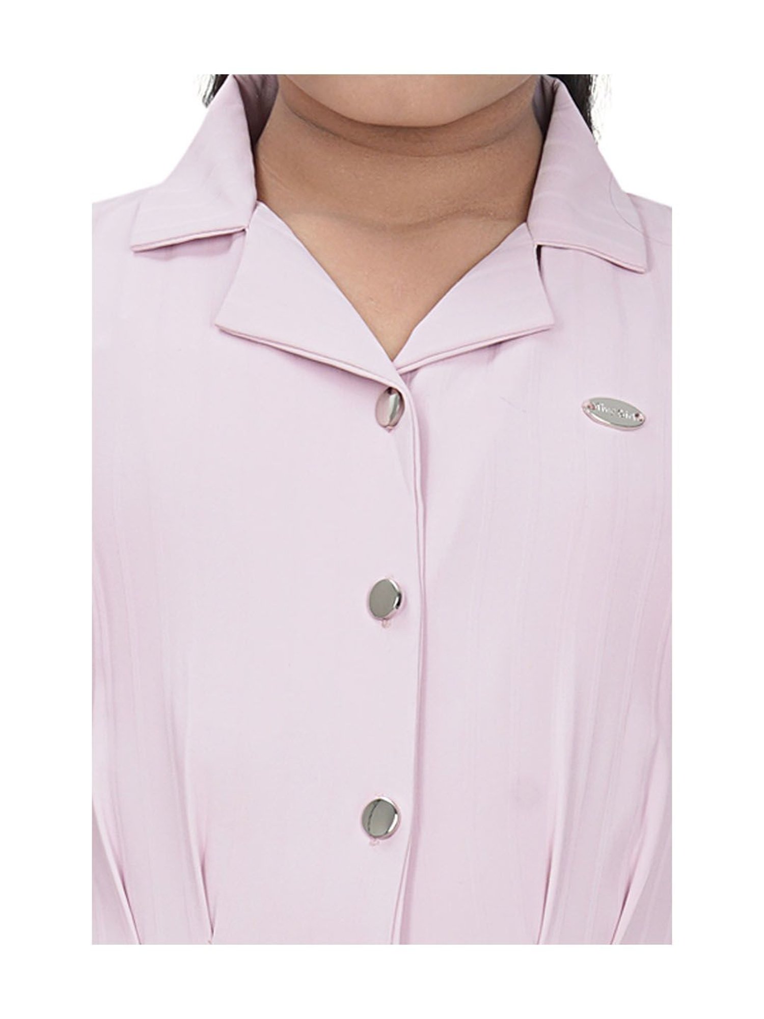 Tiny Girl Light Pink Solid Shirt