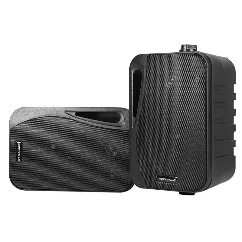 Pair  HP4S BK 4" Outdoor/Indoor Swivel Home Theater Speakers in Black