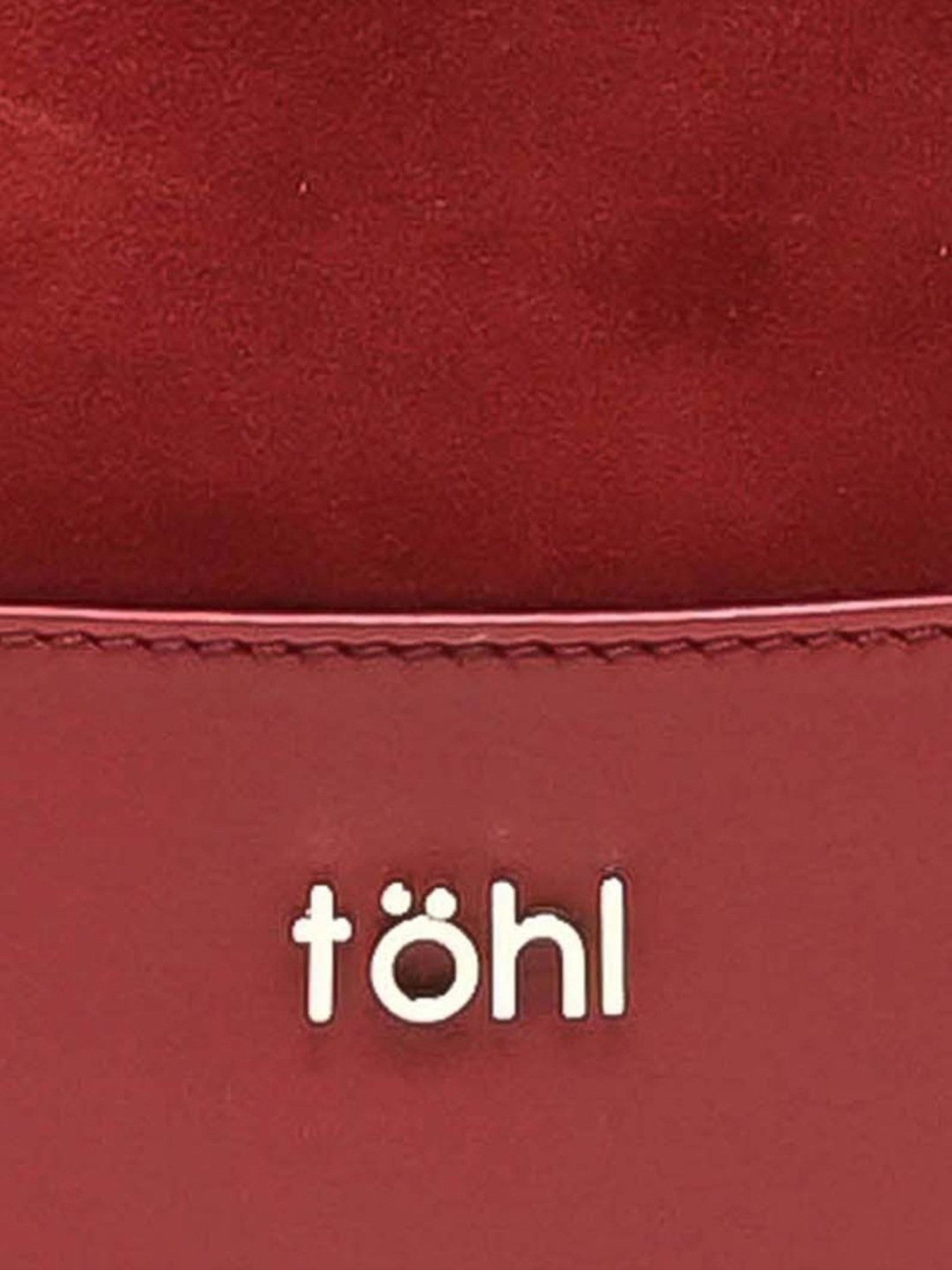 Tohl Red Leather Medium Backpack