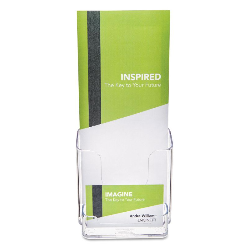 Deflecto DocuHolder for Countertop or Wall Mount Use 4-3/8w x 4-1/8d x 7-3/4h Clear 78601