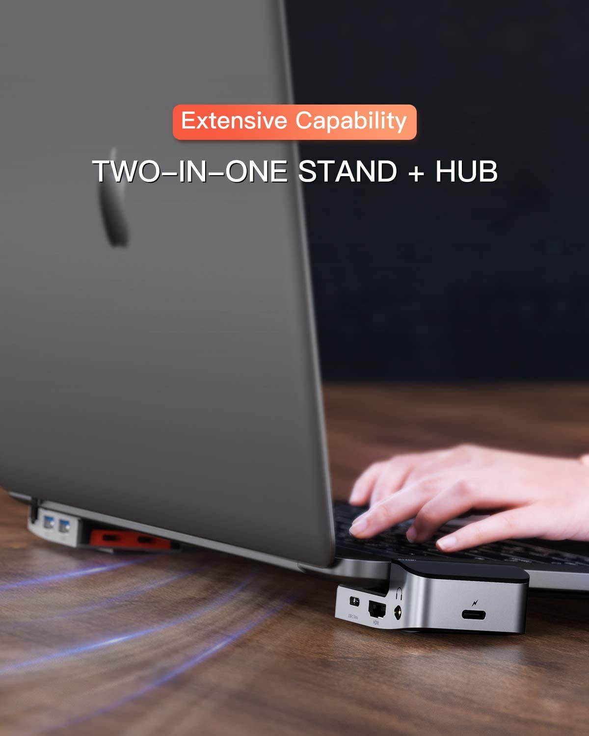 Baseus USB C Hub Adapter for MacBook Pro 2020/2019/2018/2017, 9-in-1 USB Type C Hub Dongle with 2 Thunderbolt 3 Ports(40Gbps), 4K HDMI, RJ45 Ethernet, USB-C Data Port, 3 USB 3.0 and Audio