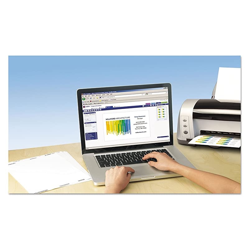 Printable Business Cards Laser Printers 400 Cards 2 x 35 Clean Edge 5877 White