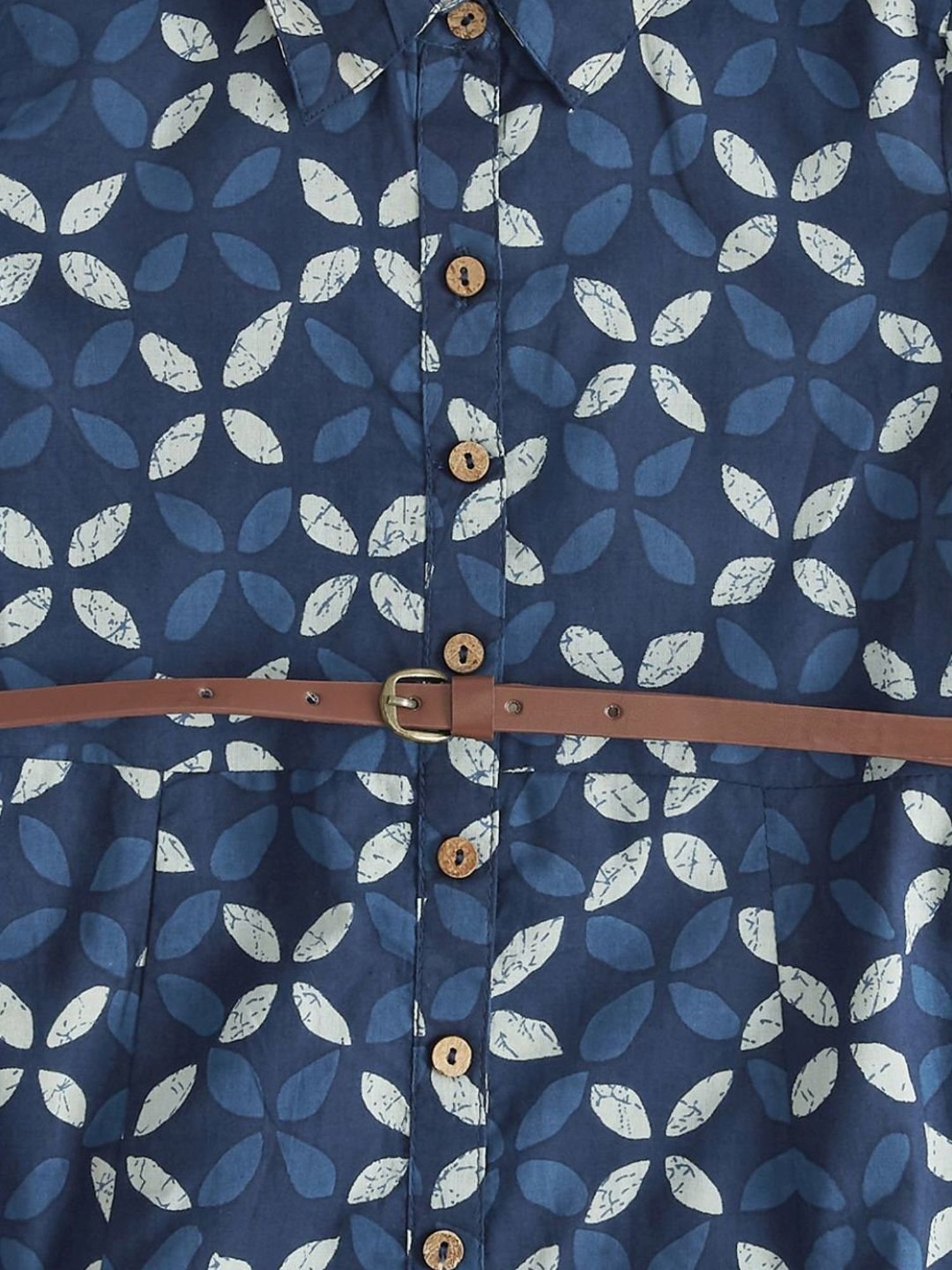 Akkriti by Pantaloons Kids Blue Cotton Printed Party Dress