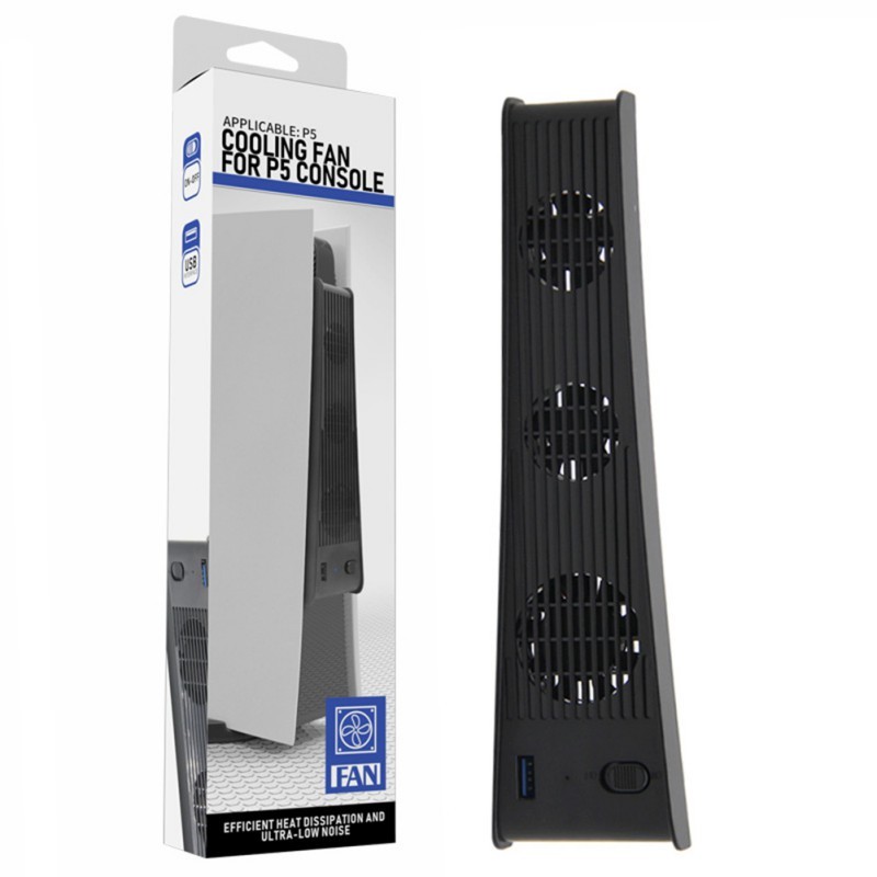 Balight Host Cooling 3-Fan Cooler Game External Accessories Super Cooling Fan Extended USB Interface For PS5 Console Light And Compact