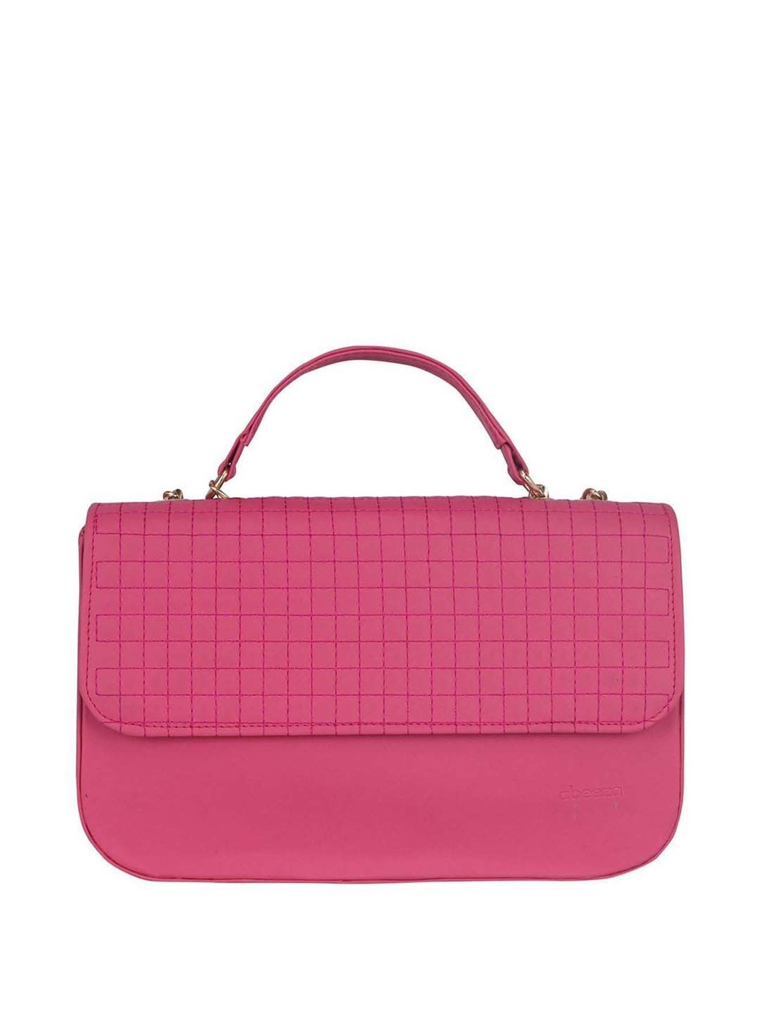 Abeeza Pink Quilted Small Sling Handbag