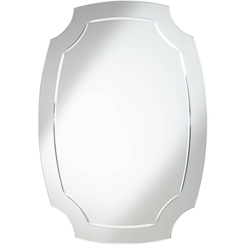 Noble Park Pajaro Black 27 1/2" x 39 1/2" Oval Cut Wall Mirror