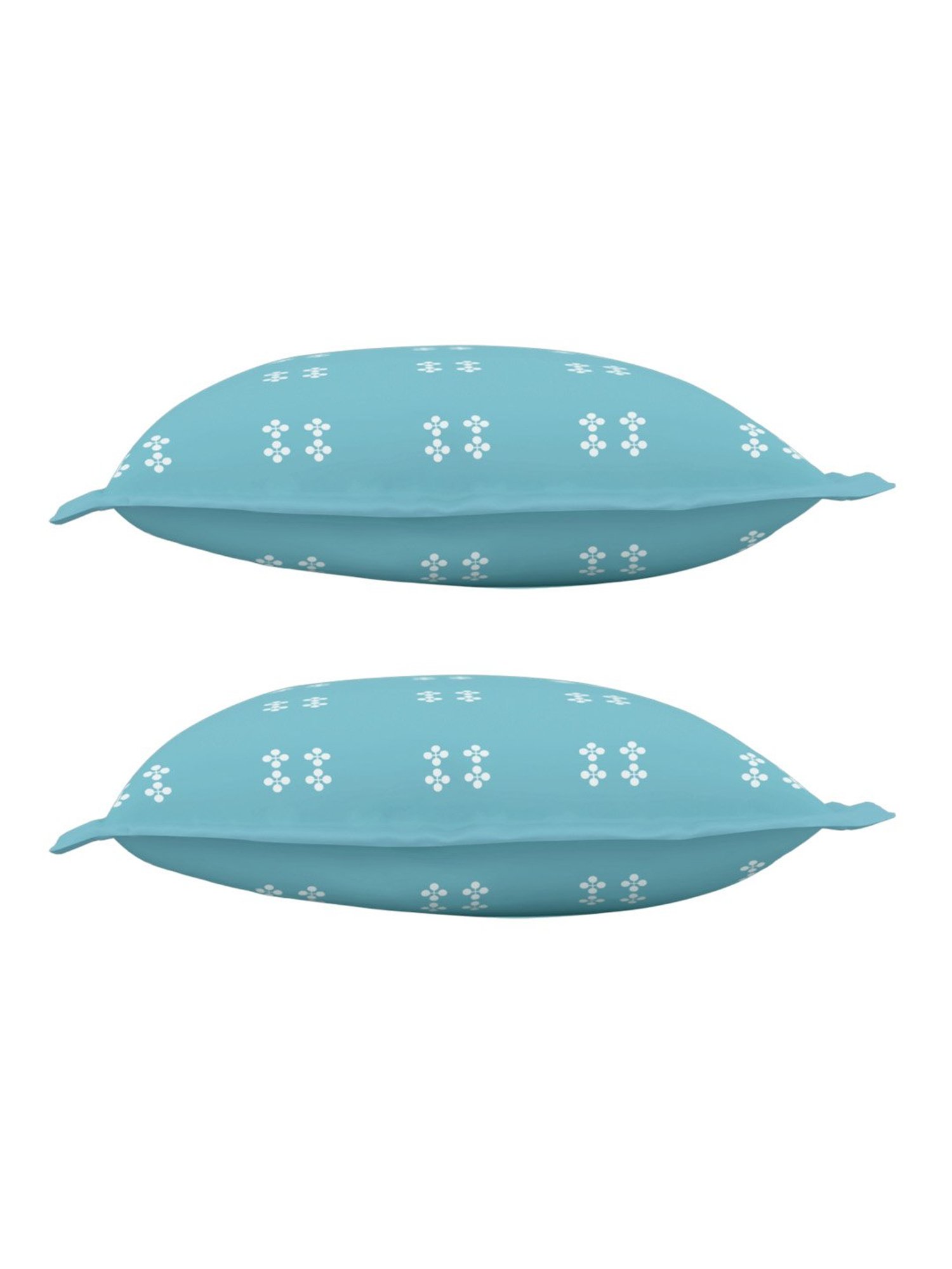 Petal Home Hooghly Blue Cotton Pillow Covers - Set of 2
