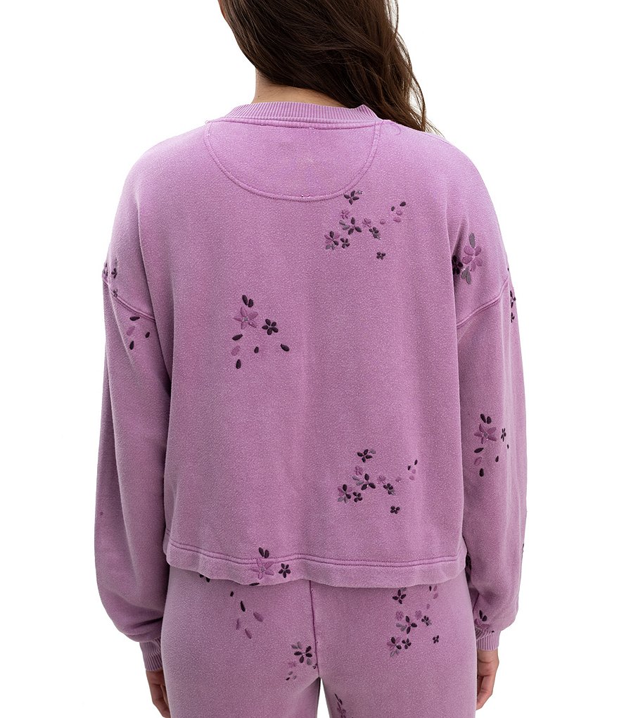 Splendid Love Me Long Sleeve Crew Neck Coordinating Pullover Knit Sweatshirt