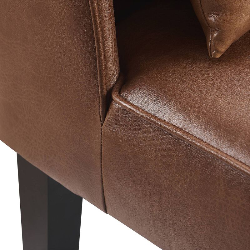 Leather Lounge Chair Brown - Versanora