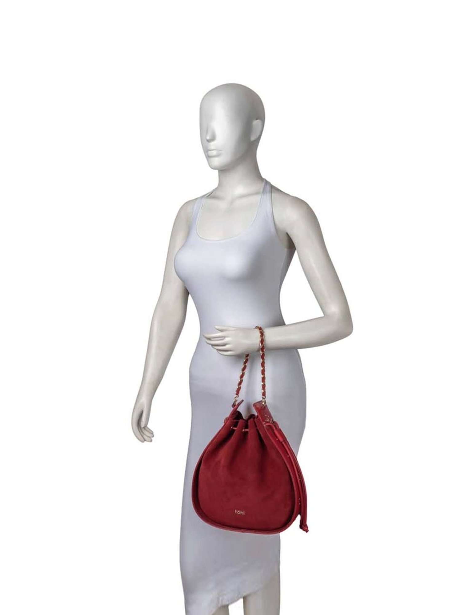 Tohl Red Solid Medium Sling Handbag