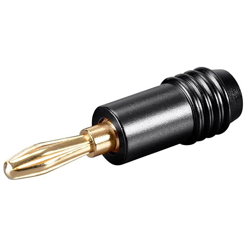 2 Pair Affinity Series 24k Gold Speaker Banana Plug,Black/Red