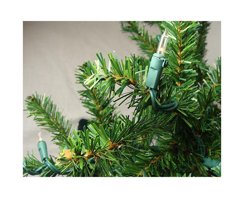 Darice 3' Pre-Lit Artificial Christmas Tree Pencil Two-Tone Alpine - Clear Lights