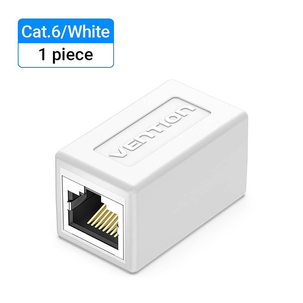 Vention IPVW0 RJ45 Connector Cat.6 FTP Keystone Jack Coupler for Network Cable Extension White 1 Piece