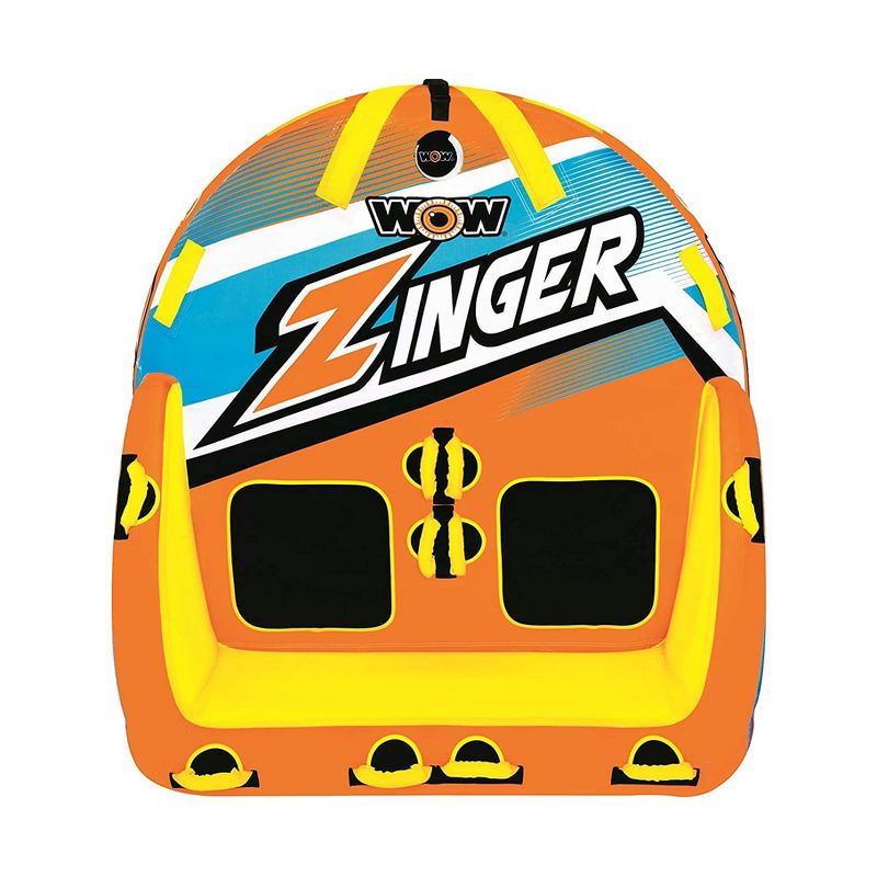 WOW Watersports Zinger Comfortable Towable 2 Person Boating Lake Water Sports Inflatable Deck Tube