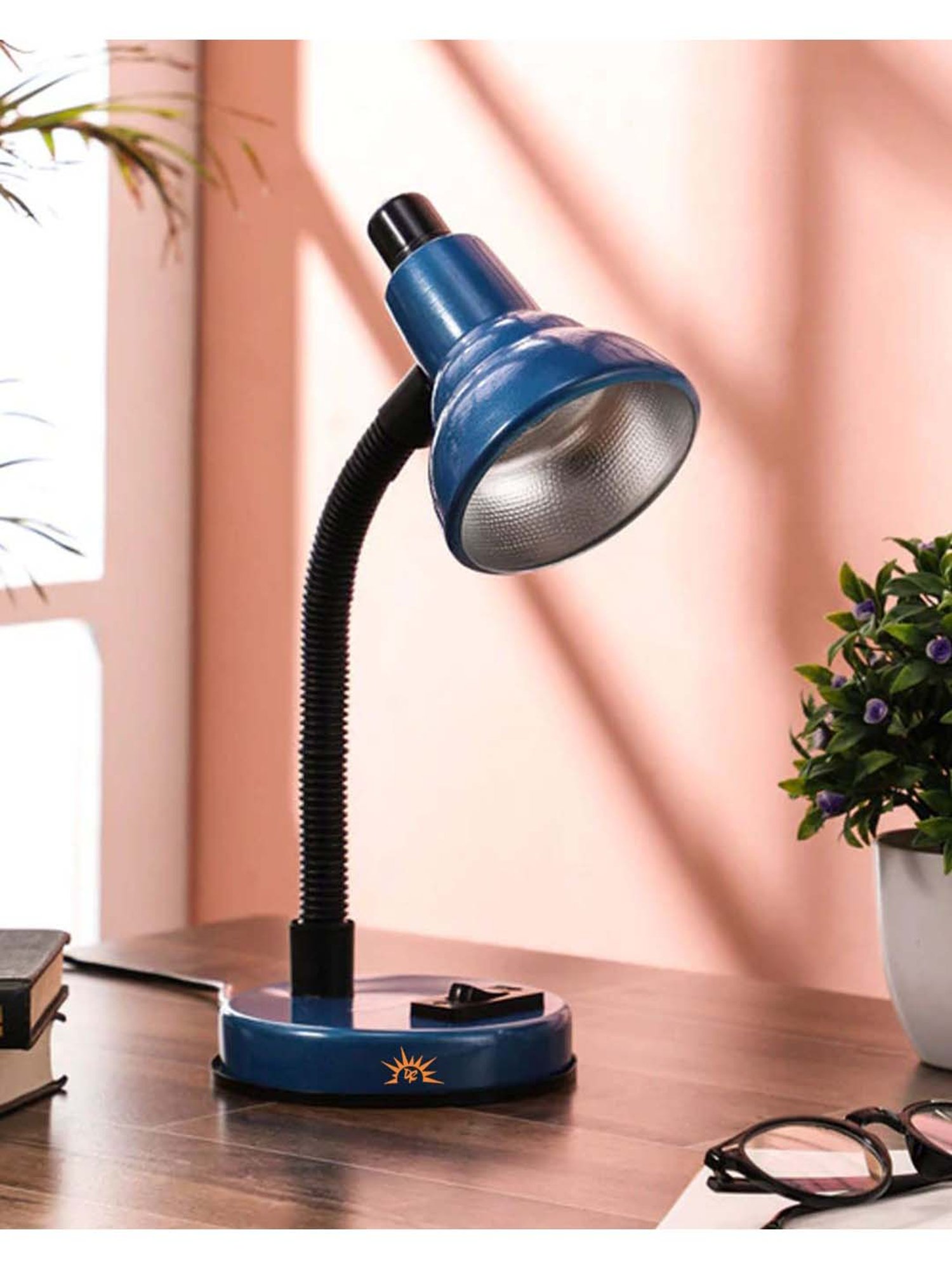 DecorativeRay Red PVC Study Table Lamp - Set of 1