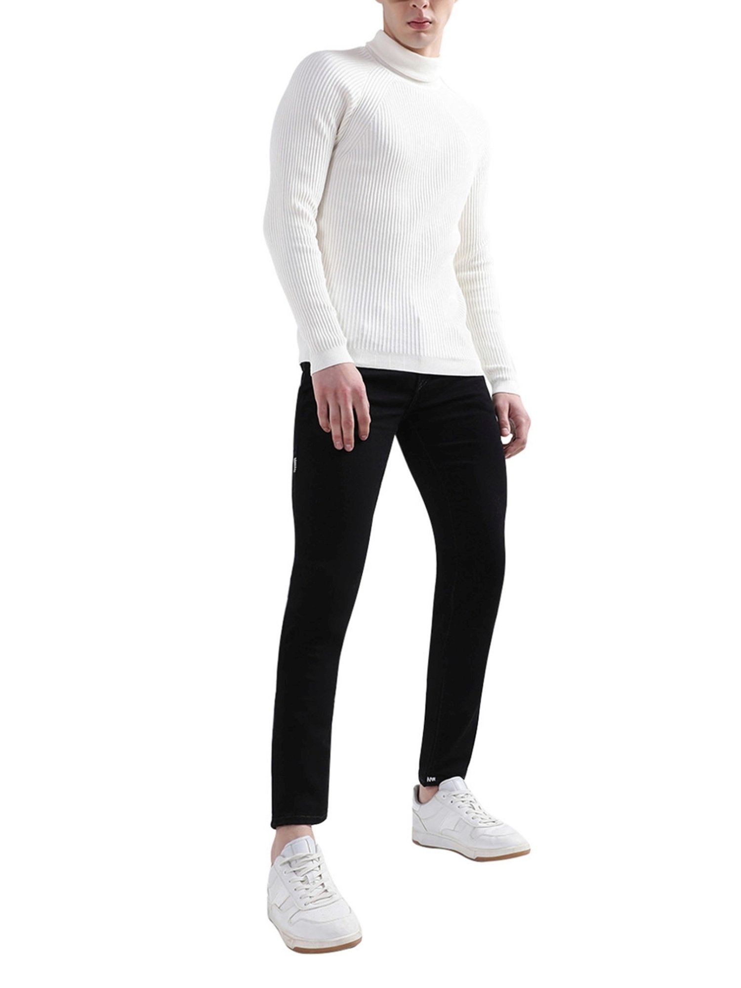 Antony Morato Ivory Slim Fit Self Pattern Sweaters