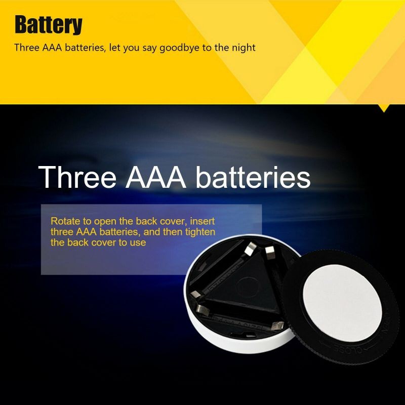 2/4PCS LED Night Light Push On Battery Operated Indoor Closet Cabinet Wall Lamp