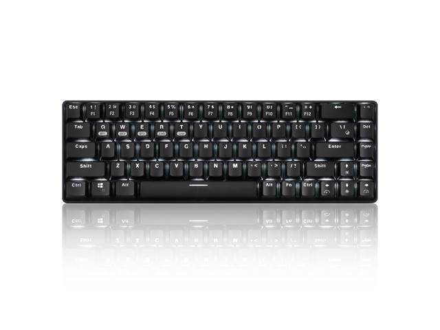 68-Key Wireless Bluetooth/USB Wired Gaming Mechanical Keyboard, Compact 65% Layout LED Backlit