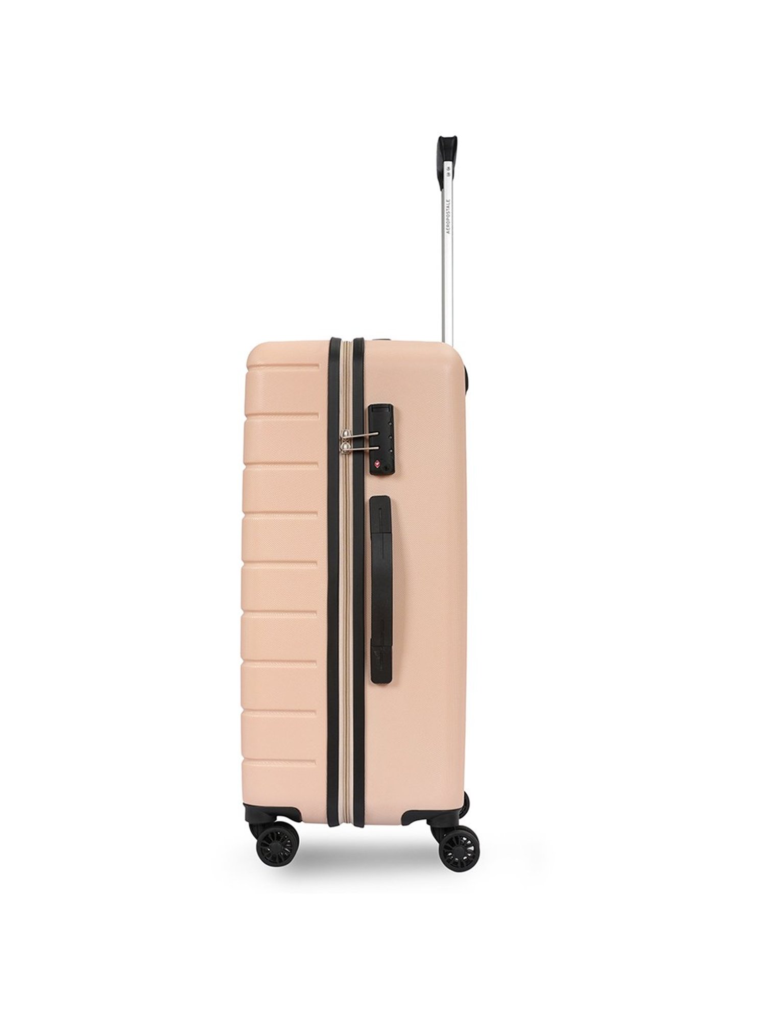 Aeropostale Stout Beige Textured Hard Medium Trolley Bag - 27 cm