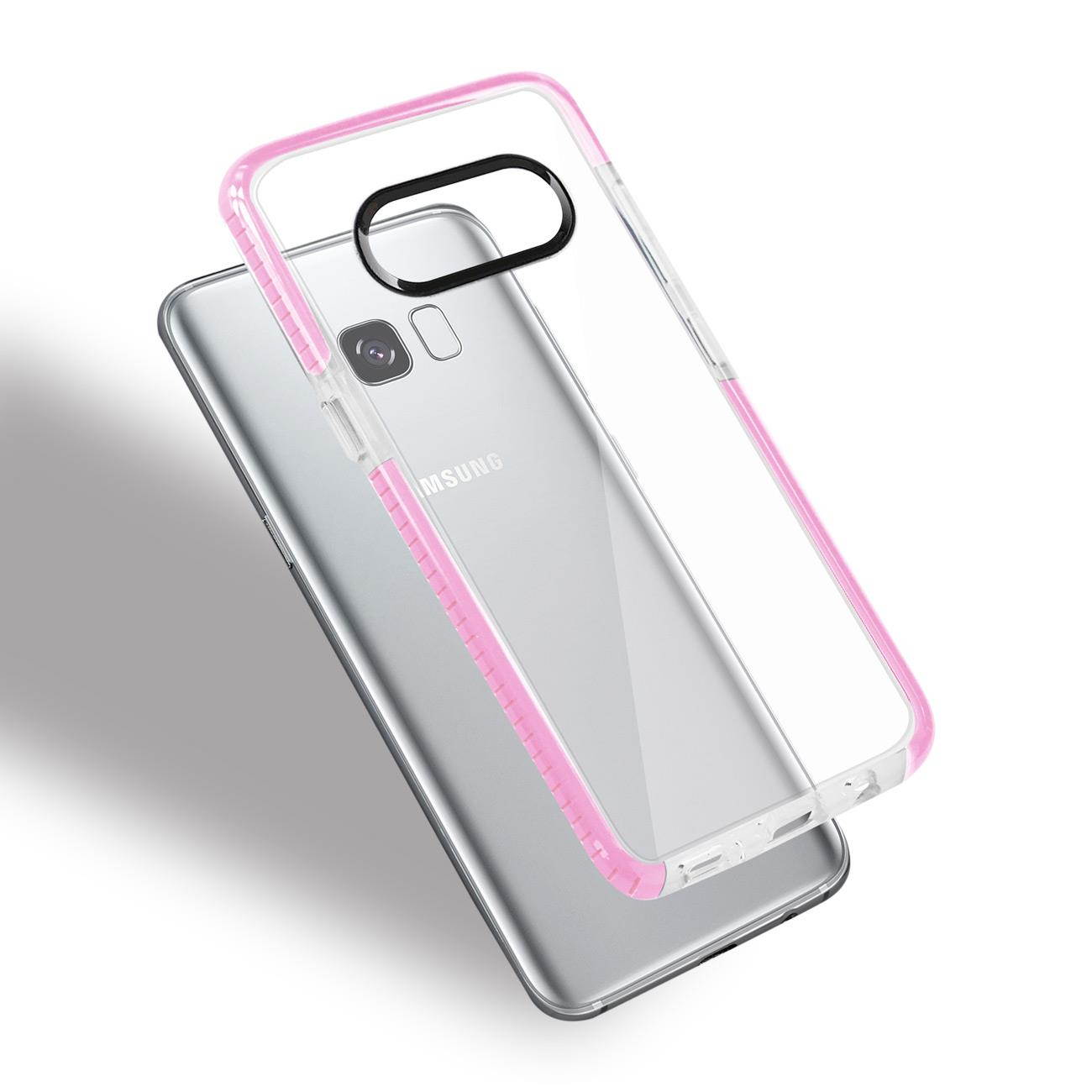 REIKO SOFT TRANSPARENT TPU CASE FOR GALAXY S8 EDGE/ S8 PLUS IN CLEAR PINK