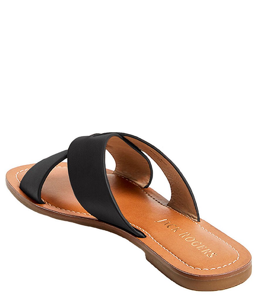 Jack Rogers Slotted Sloane X Band Leather Sandals