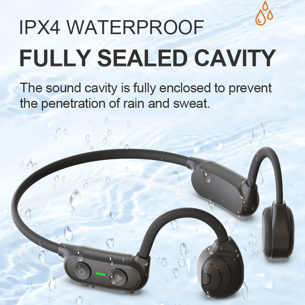 DESFLOW AS10 Bone Conduction Headphones Bluetooth 5.0 Sports Earphones Wireless Earbuds for Smart Phones Tablet PC Notebook