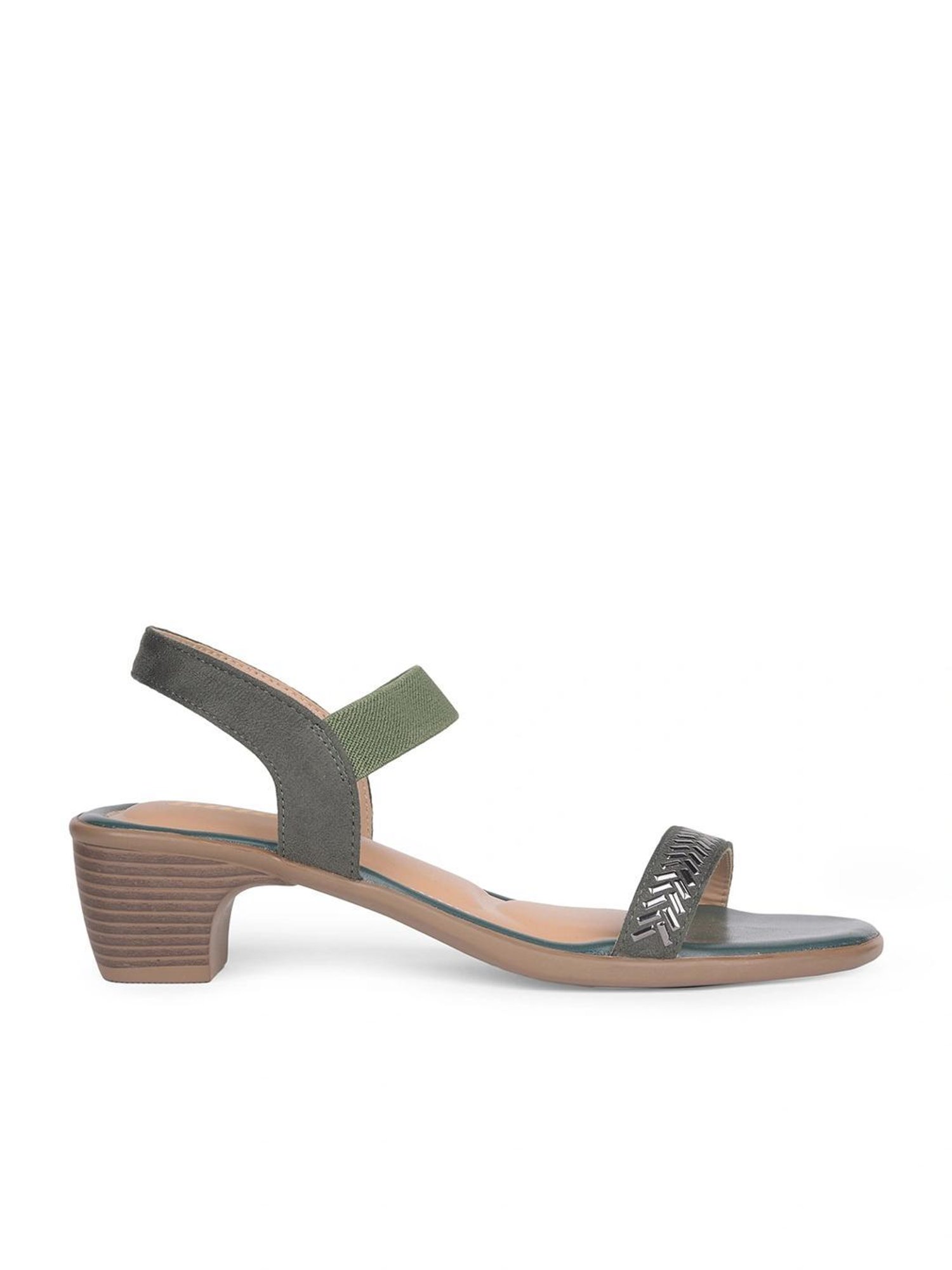 Bata Women's SHIRA Green Ankle Strap Sandals