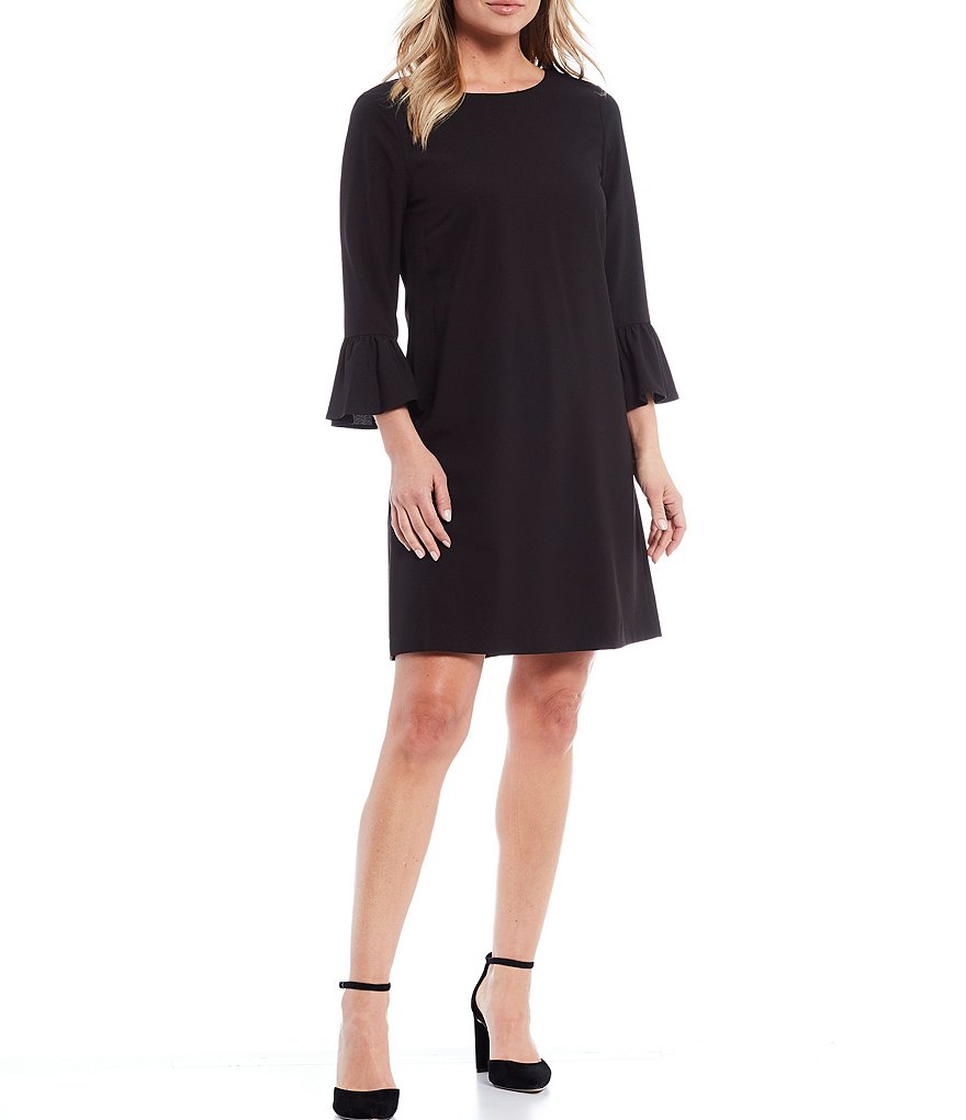 Preston & York Renee Flutter Sleeve Crepe Dress