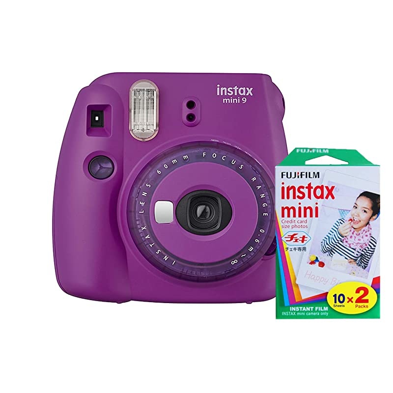 Instax Mini 9 Instant Camera with Mini Film Twin Pack Purple