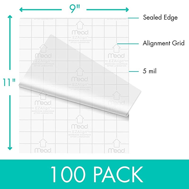 Thermal Laminating Pouches Lamination Sheets Letter Size Pouch 5 Mil EZAlign 200 Pack 39033