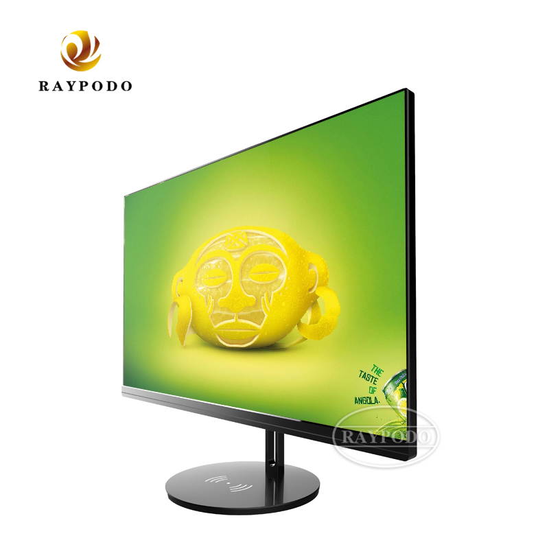 Raypodo New design 23.8 inch FHD All In One computer I3-7100 / I5-7400 / I7-8700 4G+120GB SSD with popup camera and wireless phone charging stand