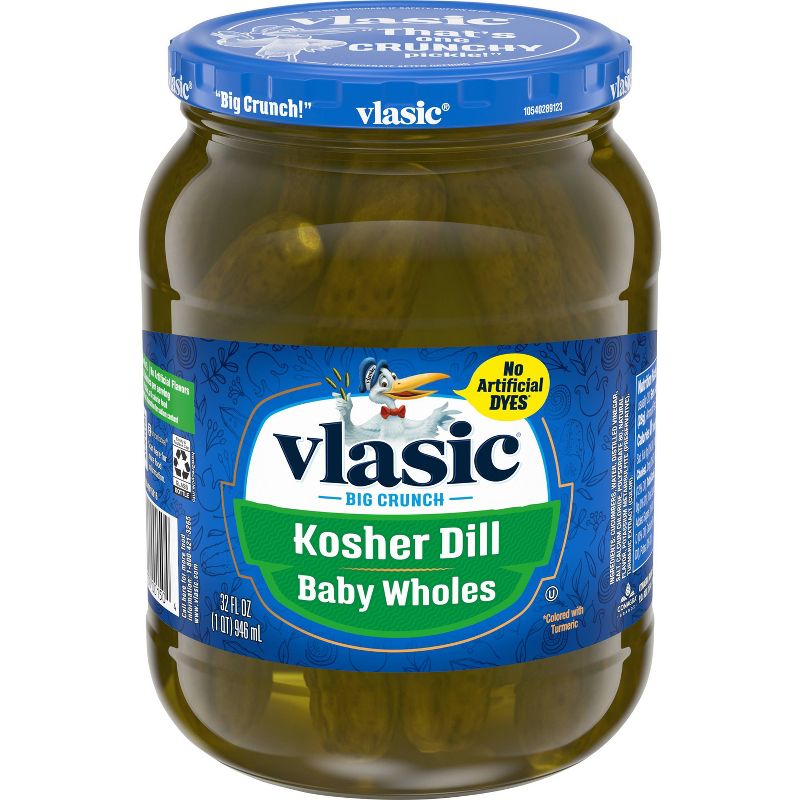 Vlasic Baby Whole Kosher Dill Pickles 32oz