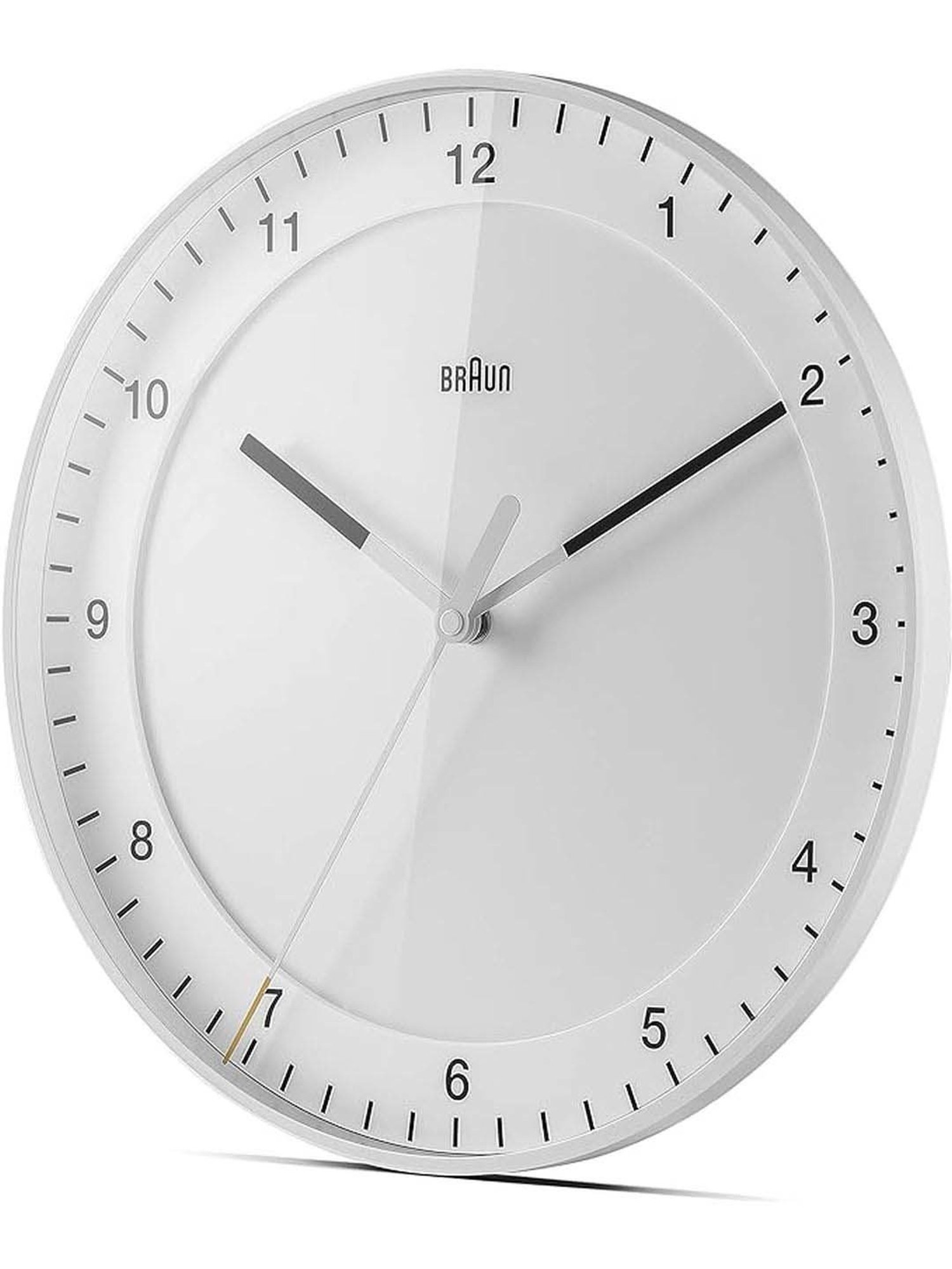Braun White Classic Large Analog Wall Clock With Silent Sweep Movement