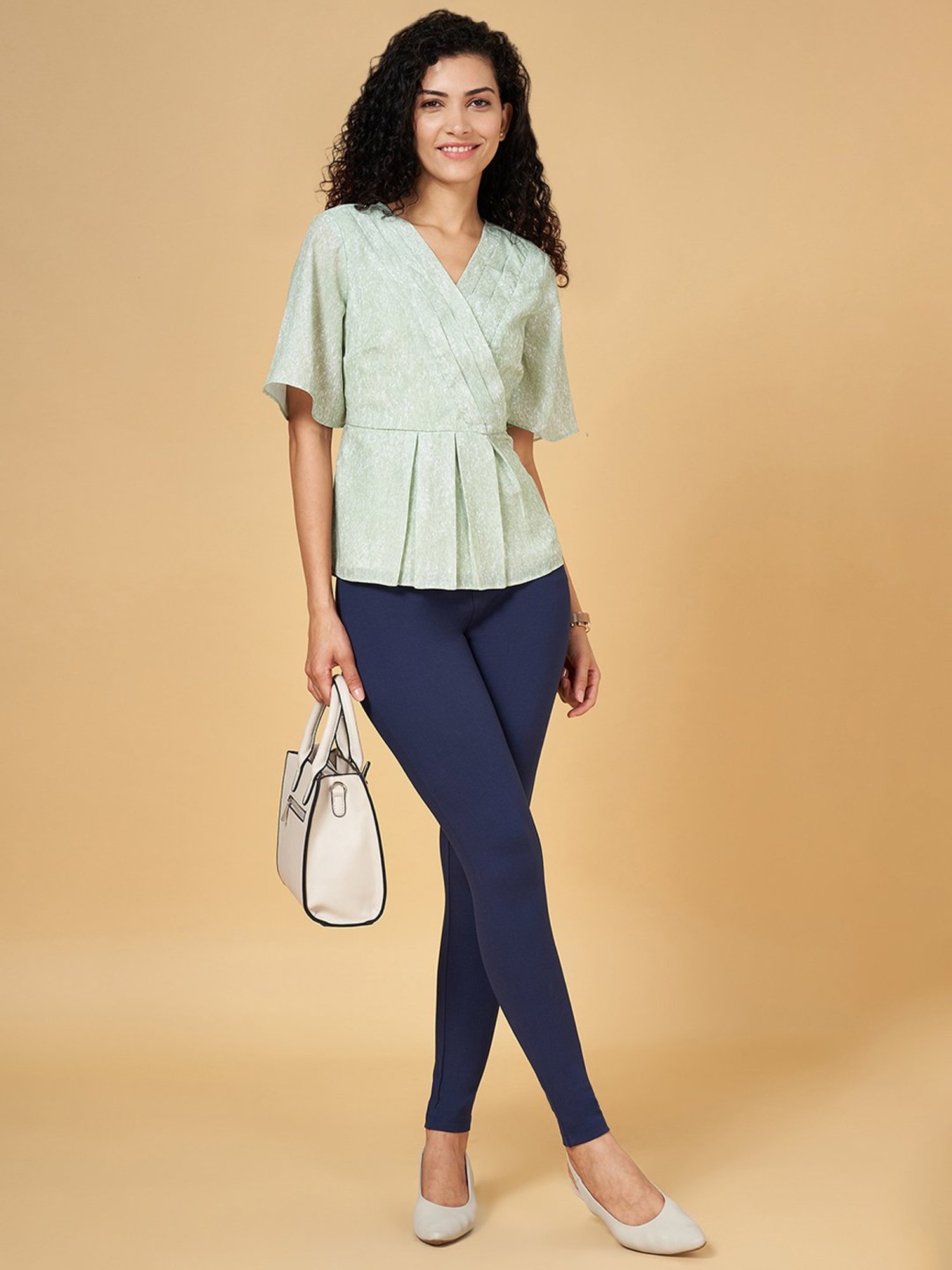 Annabelle by Pantaloons Green Printed Top