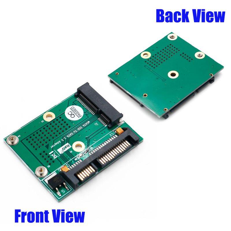Msata SSD to SATA 2.5''Adapter Card With Metal Extension Bracket