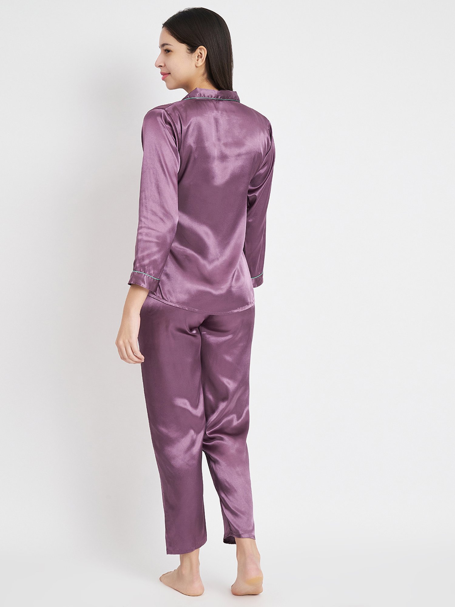 KOI SLEEPWEAR Lavender Shirt With Pyjamas
