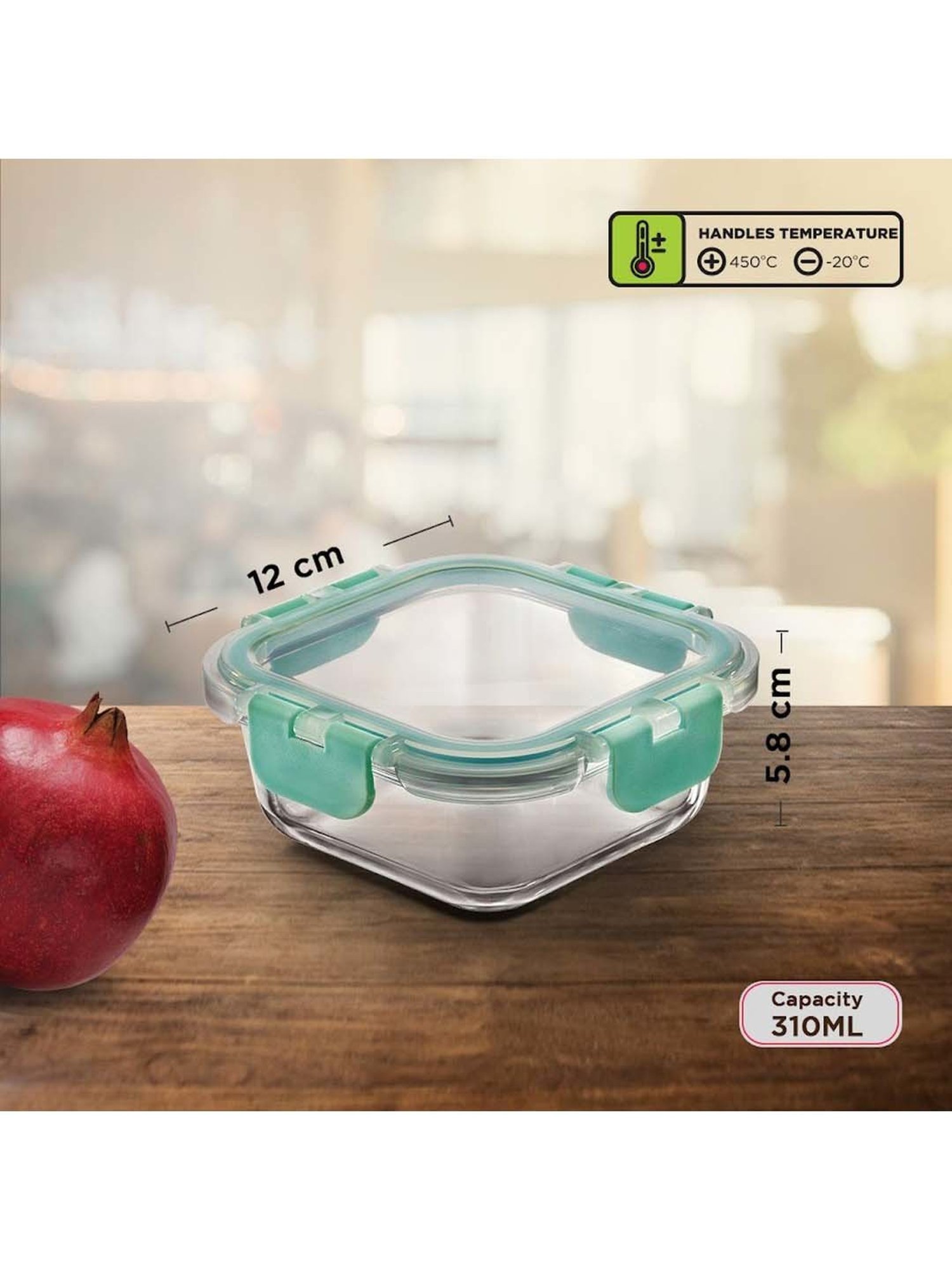 Allo Borosilicate Glass Containers with Lids Microwave Safe Container for Glass Storage Containers